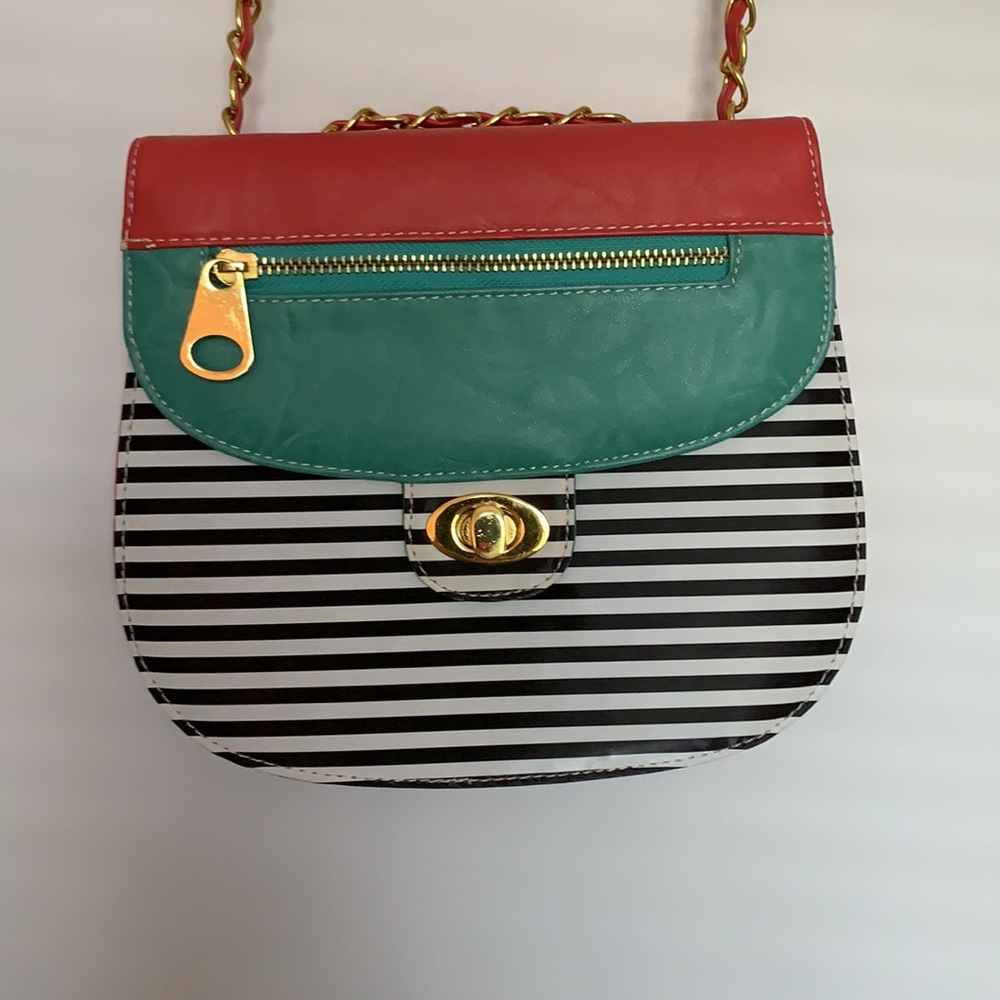 Stripped multi color crossbody